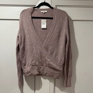 NWT Madewell V-Neck Sweater in Soft Mauve